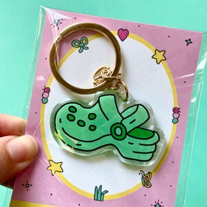 Croc Acrylic Glitter Epoxy Keychain image 2