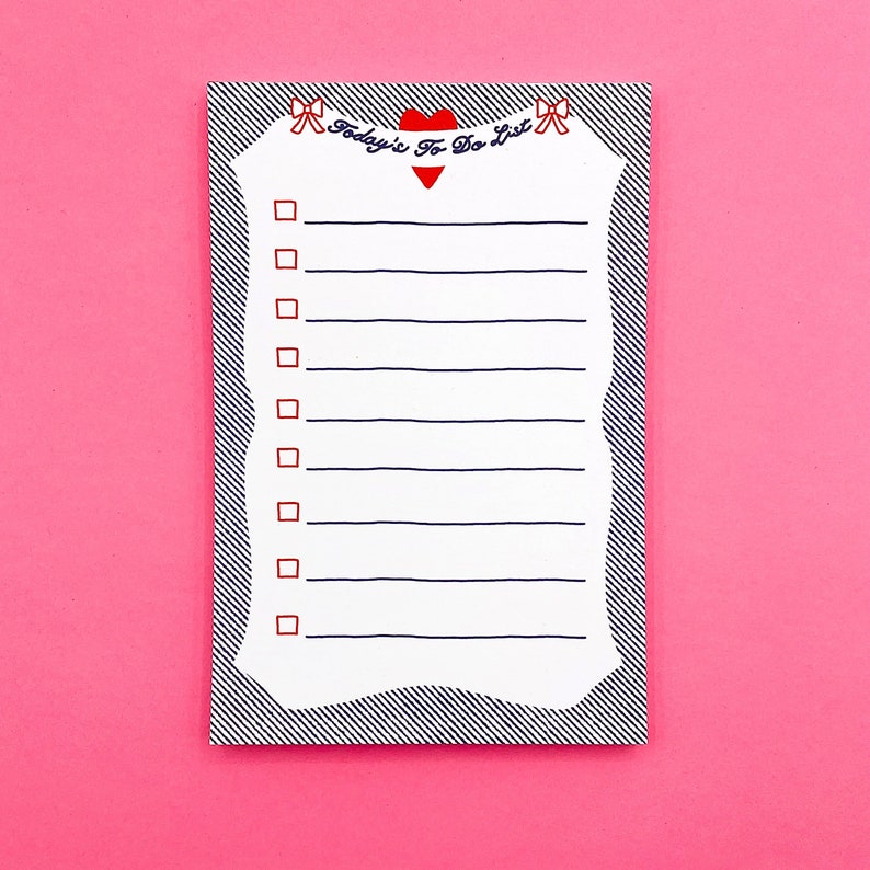 Valentine's Day Gift, To-Do List, Valentine's Day Stationery, Notepad image 1