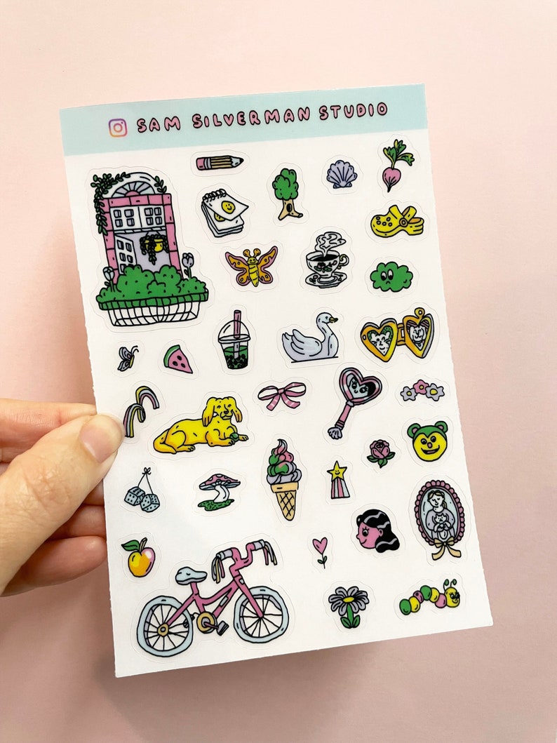 Vinyl Sticker Sheet, Illustrated Stickers image 2