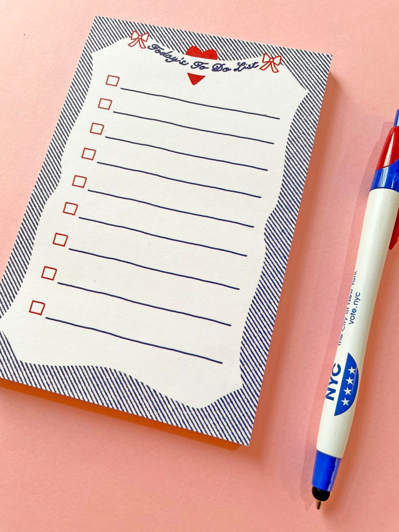Valentine's Day Gift, To-Do List, Valentine's Day Stationery, Notepad image 3