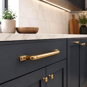 Massief messing vloerafvoer, ongelakte natuurlijke afwerking, vierkante doucheafvoer, modern rooster