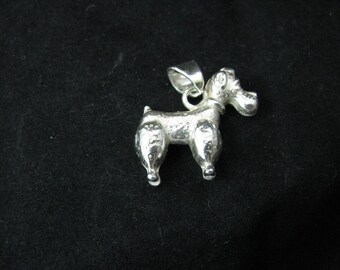 Poodle Charm Sterling Silver