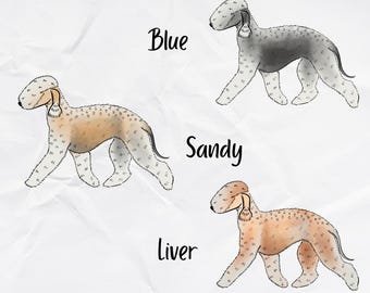 Bedlington Terrier Holographic Sticker