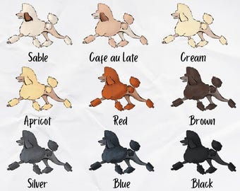 Standard Poodle Holographic Stickers