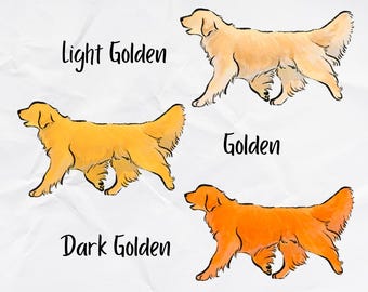 Golden Retriever Holographic Sticker