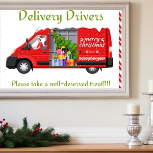 delivery driver thank you sign | 8x10 delivery driver snack sign | take a treat sign | delivery driver sign | driver thank you