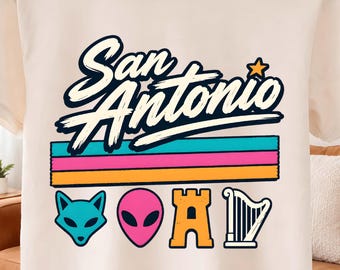 San Antonio Fox Alien Castle Harp PNG (Digital Download)