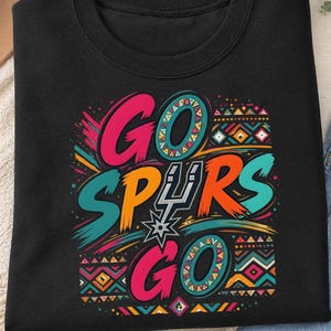Go Spurs Go PNG, Spurs Playoff Shirt, San Antonio Spurs Basketball pn, Wembanyama Spurs, NBA Basketball Design, Game Day, Digital Downloads