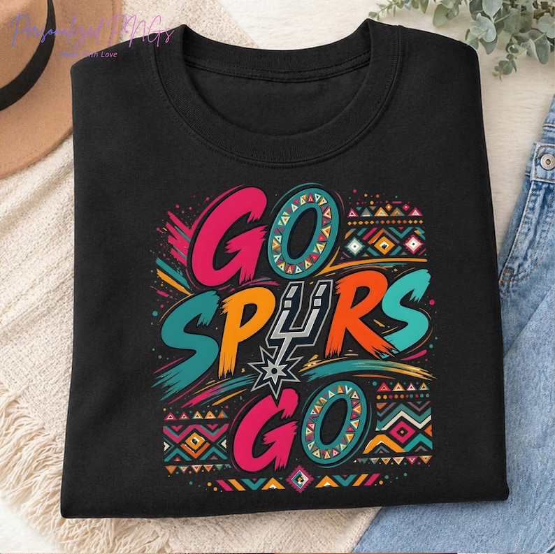 Go Spurs Go PNG, Spurs Playoff Shirt, San Antonio Spurs Basketball pn, Wembanyama Spurs, NBA Basketball Design, Game Day, Digital Downloads