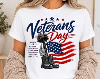 Veterans Day Shirt, Veteran Gift, Military Appreciation Shirt, American Flag Boots, Dog Tags, Patriotic Veteran Shirt, USA Military Gift