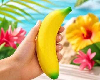 Jumbo Banana Squishy Toy – Slow Rising PU Foam Stress Relief Fidget Desk Toy