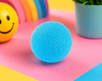 Juguete de bola de hielo blanda Mochi: juguete sensorial transparente de crecimiento lento, juguete antiestrés para apretar, juguete de escritorio satisfactorio, regalo para adultos y niños.