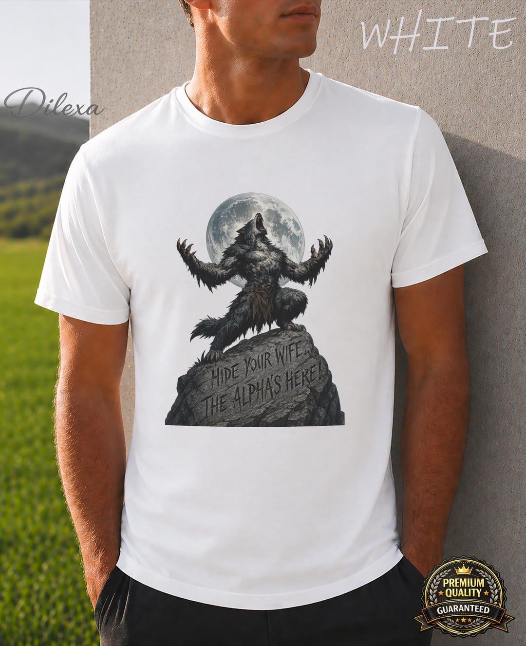 Werewolf Meme Shirt Hide Your Wife Alpha is Here,inappropriate Joke ...