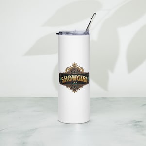 Showgirl Era Stainless Steel Tumbler | TS12 Swiftie Gift | 20oz Tumbler with Straw | Swiftie Merch | Music Fan Cup