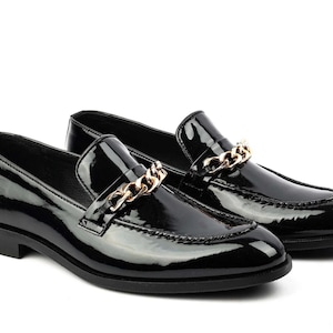 Mens Black and Gold Dress Shoes - Etsy