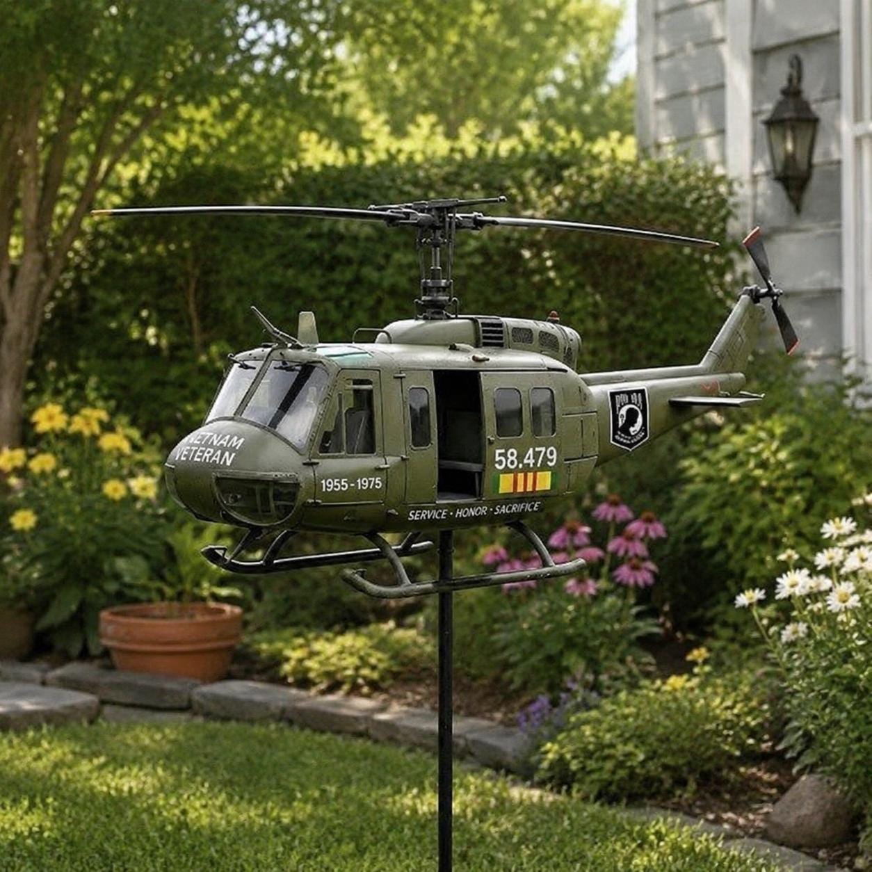 Helicopter Yard Decor - Etsy