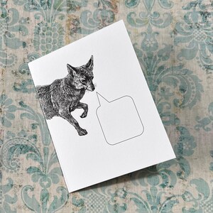 RENARD FÉLICITATIONS . Carte de voeux vierge pliée Carnivore rusé et rusé sous-titré bestioles papeterie amoureux des animaux toutes les occasions