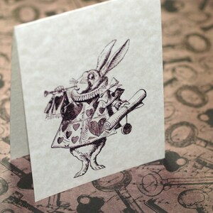 Alice au pays des merveilles, très vintage. Lot de 12 cartes de papeterie parchemin sépia lunatique toutes les occasions cartes de correspondance vierges, invitation à une fête