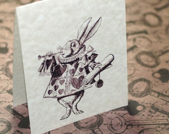 Alice in Wonderland, Looking Very Vintage . Set of 12 Cards Stationery Parchment Sepia Whimsical All Occasion Blank Notecards Party Invite
