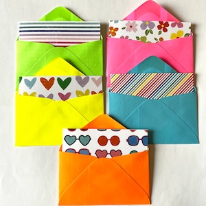 BONNES NOTES. Petites cartes cadeaux toutes occasions, Notes pliées, papeterie, fée des dents, mariage, assortiment de pots à mémoire, coloré, amusant, lumineux
