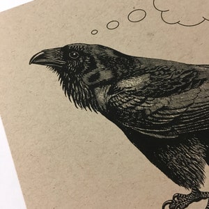 THE RAVENS . Set of 12 Postcards Kraft Cards 4.25 x 5.5 Post Cards Black Birds Crows Poe Inspired Stationery Quirky Animal Cards Invitations image 4