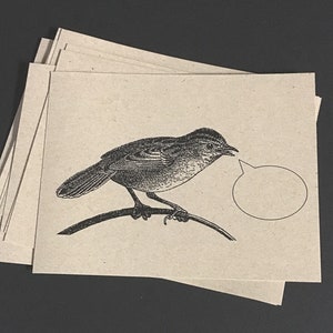 CHANT D'OISEAUX . Lot de 12 cartes postales 4,25 x 5,5 cartes postales Papeterie Jolies cartes aviaires tweetant des voeux d'amis à plumes