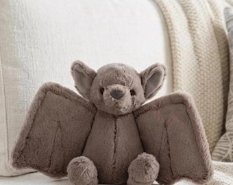 Jellycat Bashful Bat Plush Toy: Soft Cuddly Stuffed Animal Halloween Collectible
