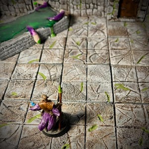 Handgjorda modulära Dungeon-terrängplattor – Magnetiska 28 mm bordsskiva RPG-scener
