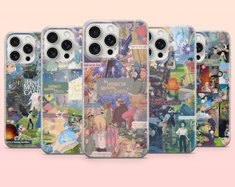 Funda para teléfono con diseño de El Castillo Ambulante de Howl, compatible con iPhone 17e, 16, 15, 14, 13, 12, Samsung S25, S24, S23, S22, A16, A26, Pixel 10 y 9Pro.