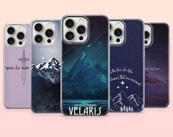 Funda para teléfono Acotar Velaris Starlight City para iPhone 17e, 16, 15, 14, 13, 12, Samsung S25, S24, S23, S22, A16, A26, Pixel 10, 9Pro