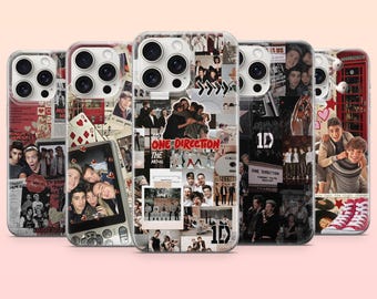 Funda para teléfono One Direction 1D Music Group para iPhone 17e, 16, 15, 14, 13, 12, Samsung S25, S24, S23, S22, A16, A26, Pixel 10, 9Pro