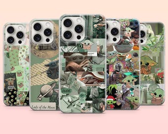 Funda para teléfono Baby Yoda Kawaii Star Wars para iPhone 17e, 16, 15, 14, 13, 12, Samsung S25, S24, S23, S22, A16, A26, Pixel 10, 9Pro