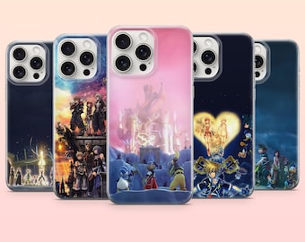 Funda para teléfono Kingdom Hearts, funda de videojuego de Disney para iPhone 17e, 16, 15, 14, 13, 12, Samsung S25, S24, S23, S22, A16, A26, Pixel 10, 9Pro