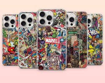Funda para teléfono Marvel Comic Vintage X-Men para iPhone 17e, 16, 15, 14, 13, 12, Samsung S25, S24, S23, S22, A16, A26, Pixel 10, 9Pro