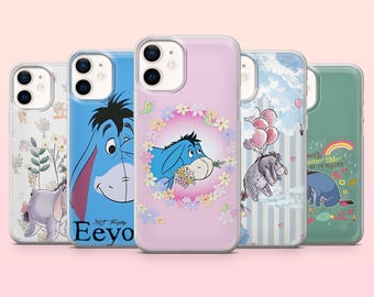 Etui na telefon z motywem Kubusia Puchatka i Kłapouchego do iPhone'a 17e, 16, 15, 14, 13, 12, Samsunga S25, S24, S23, S22, A16, A26, Pixela 10, 9Pro