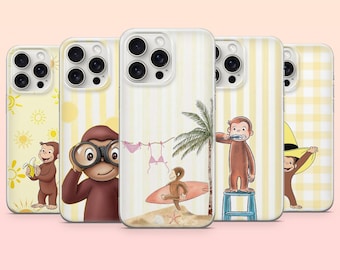 Funda para teléfono de Jorge el Curioso, funda de dibujos animados de Mono Curioso para iPhone 17e, 16, 15, 14, 13, 12, Samsung S25, S24, S23, S22, A16, A26, Pixel 10, 9