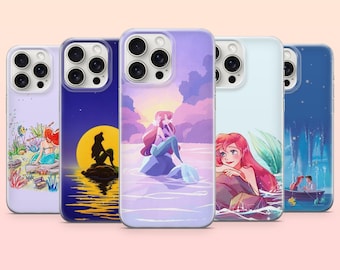 Little Mermaid Phone Case Aquatic Disney Cover for iPhone 17e, 16, 15, 14, 13, 12, Samsung S25, S24, S23, S22, A16, A26, Pixel 10, 9Pro
