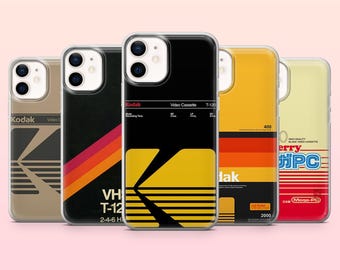 Custodia per telefono Kodak con design retrò a cassetta Walkman per iPhone 17e, 16, 15, 14, 13, 12, Samsung S25, S24, S23, S22, A16, A26, Pixel 10, 9Pro