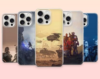 Clone Wars Phone Case Galaxy Warrior Cover for iPhone 17e, 16, 15, 14, 13, 12, Samsung S25, S24, S23, S22, A16, A26, Pixel 10, 9Pro