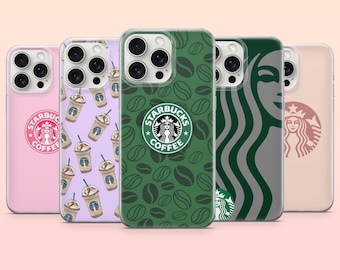 Funda para teléfono Starbucks Coffee Lover Latte para iPhone 17e, 16, 15, 14, 13, 12, Samsung S25, S24, S23, S22, A16, A26, Pixel 10, 9Pro
