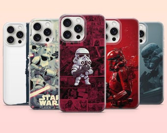Funda para teléfono Stormtrooper Star Wars Warrior para iPhone 17e, 16, 15, 14, 13, 12, Samsung S25, S24, S23, S22, A16, A26, Pixel 10, 9Pro