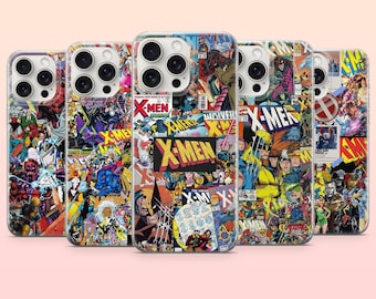 Funda para teléfono X-Men con diseño de Cíclope y portada de cómic de Marvel para iPhone 17e, 16, 15, 14, 13, 12, Samsung S25, S24, S23, S22, A16, A26, A56, Pixel 10, 9Pro