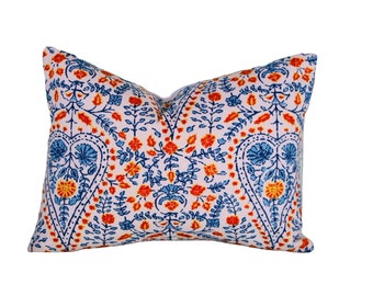 Pillow,throw pillow,pillow cover,cushion,decorative pillow,Duralee busun blue pillow,accent pillow cover,floral pillow cover
