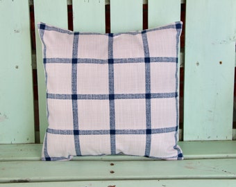 Pillow,throw pillow,pillow cover,cushion,decorative pillow,Navy blue and natural pillow,accent pillow,farmhouse pillow