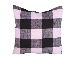 Pillow,pillow cover,cushion, black and white check ,plaid,Premier print, decorative pillow,throw pillow