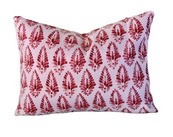 Red floral Pillow cover,throw pillow,pillow cover,cushion,decorative pillow,lacefield agave Rosa print,accent pillow,floral pillow