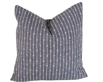Blue pillow,throw pillow,pillow cover,decorative pillow, P.Kaufmann deja vu horizon print, accent pillow cover