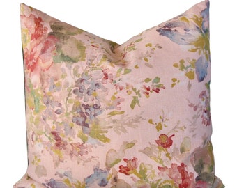 Blush Floral Pillow,throw pillow,pillow cover,cushion,decorative pillow,Covington Macbeth,accent pillow,floral pillow