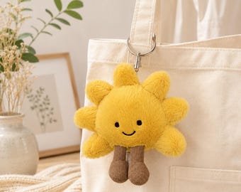 Pluche sleutelhanger zonnetasje – zacht knuffeldier