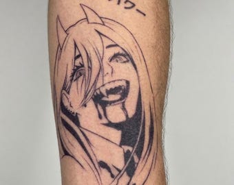 1-2 weeks Chainsaw Man Power Anime Tattoo